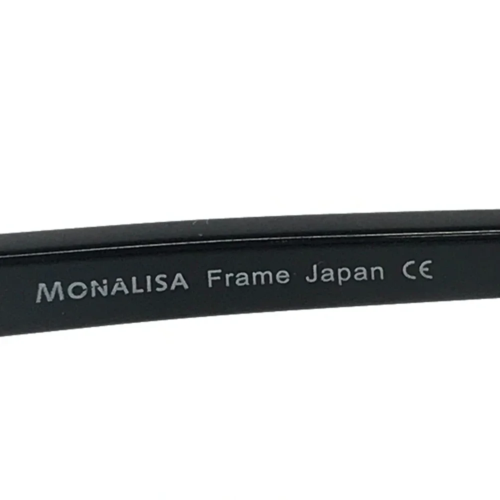 Monalisa Eyeglasses Frames M8872 C1 Shiny Black Rectangle Crystals 53-17-135